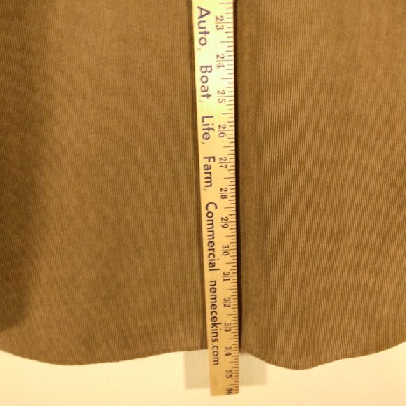 Basic Options corduroy shirt mens L Large olive green button long sleeve - Picture 5 of 8